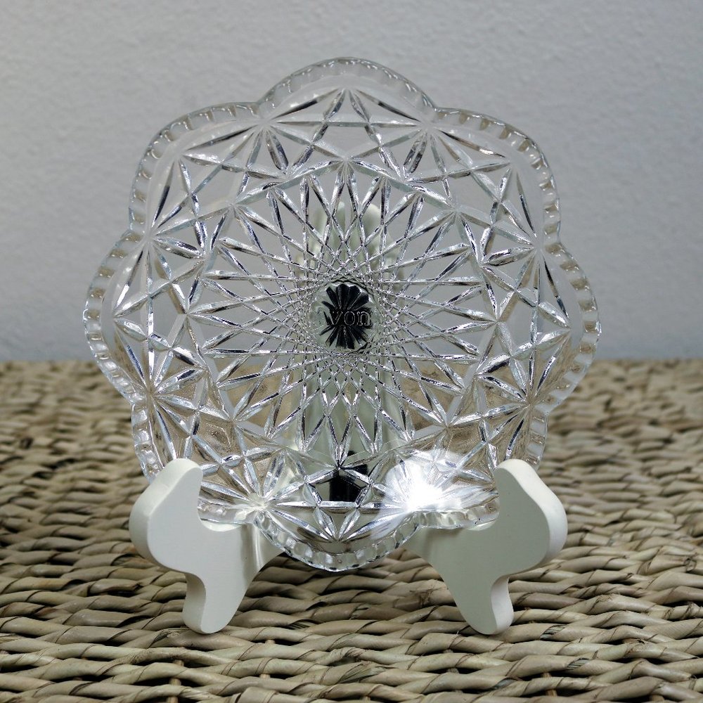 Vintage 1970s Fostoria for Avon Glass Saucer Dish